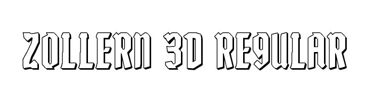 Zollern 3D Regular  Fuentes Gratis Descargar