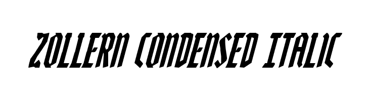 Zollern Condensed Italic  免费字体下载