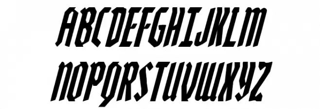 Zollern Condensed Italic Шрифта ВЕРХНИЙ