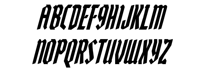 Zollern Condensed Italic Font LOWERCASE