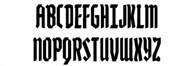 Zollern Condensed Шрифта ВЕРХНИЙ