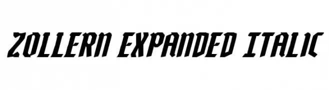 Zollern Expanded Italic  Frei Schriftart Herunterladen