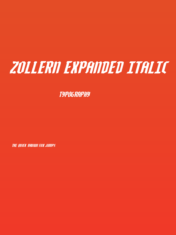 Zollern Expanded Italic Poster