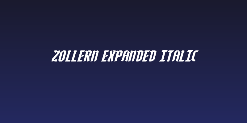Zollern Expanded Italic Social Header