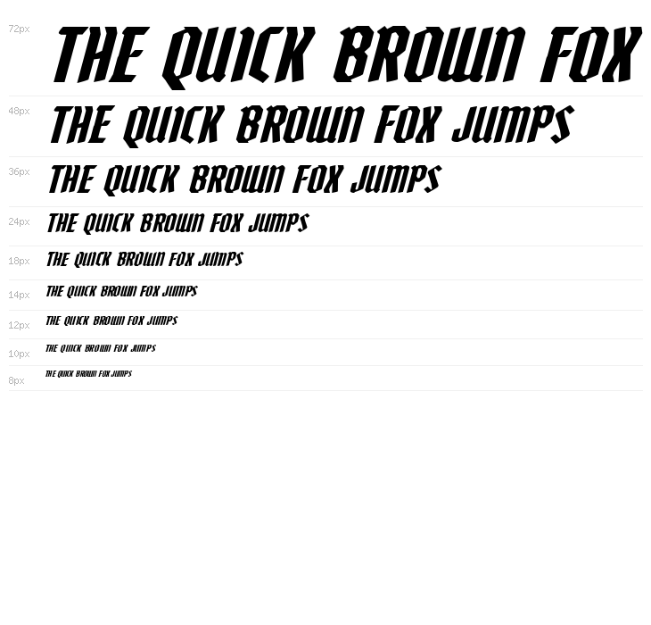 Zollern Expanded Italic Waterfall