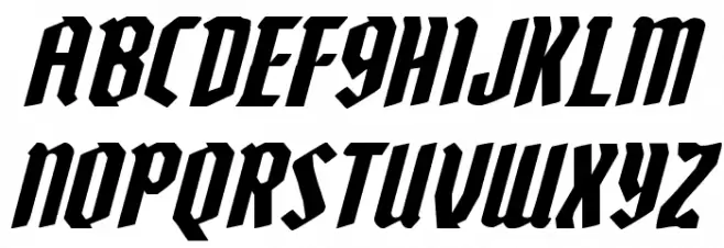 Zollern Expanded Italic خط أحرف صغيرة