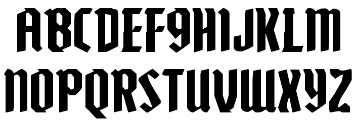 Zollern Expanded Font LOWERCASE
