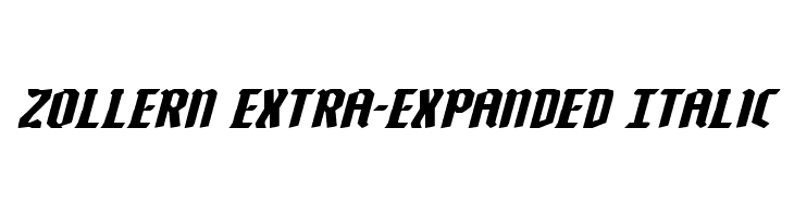 Zollern Extra-Expanded Italic  font caratteri gratis