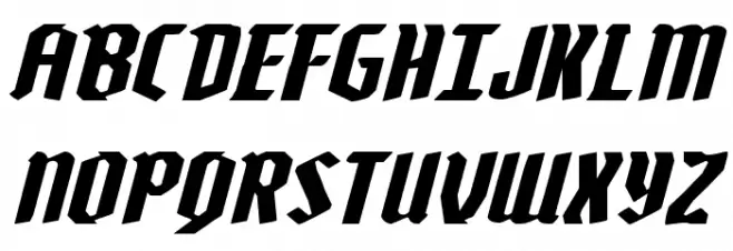 Zollern Extra-Expanded Italic Fonte MAIÚSCULAS