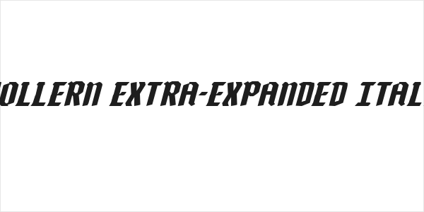 Zollern Extra-Expanded Italic Logo