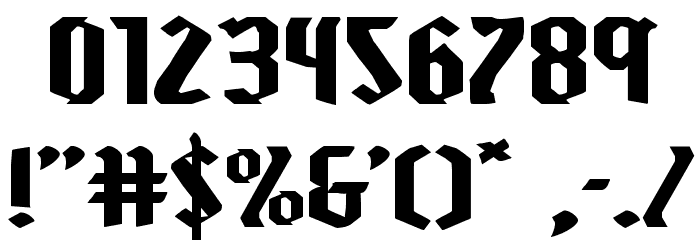 Zollern Extra-Expanded Font OTHER CHARS