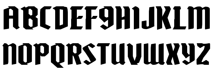 Zollern Extra-Expanded Font LOWERCASE