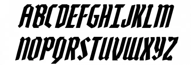 Zollern Italic फ़ॉन्ट अपरकेस