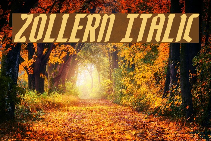 Zollern Italic Example 1