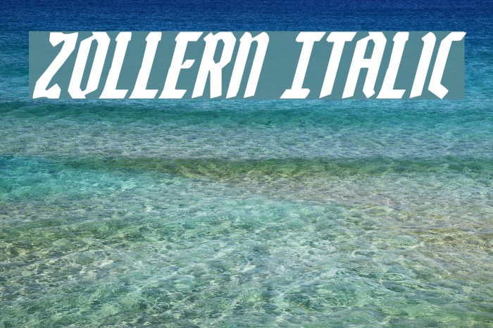 Zollern Italic Example 2