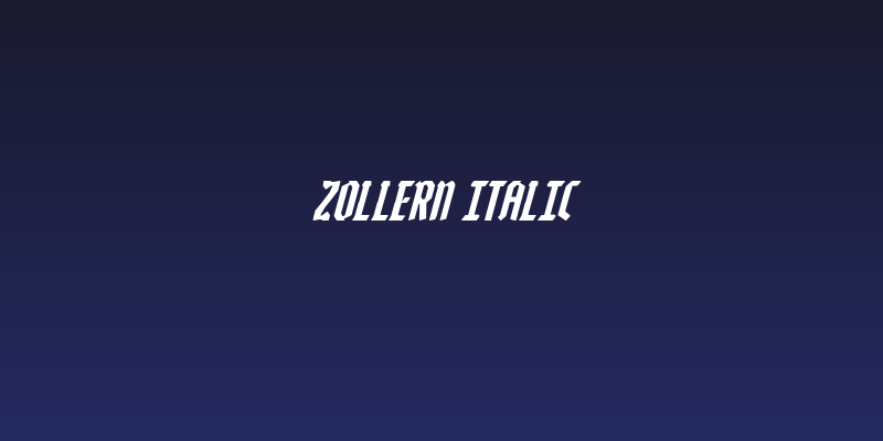Zollern Italic Social Header