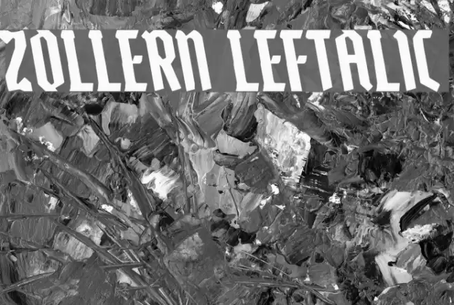 Zollern Leftalic Font examples