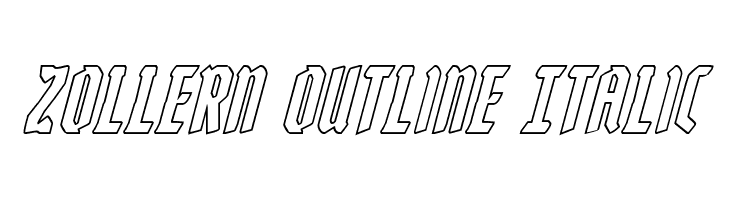 Zollern Outline Italic  Free Fonts Download