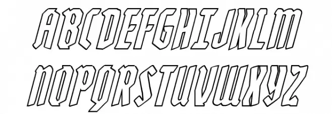 Zollern Outline Italic خط أحرف كبيرة