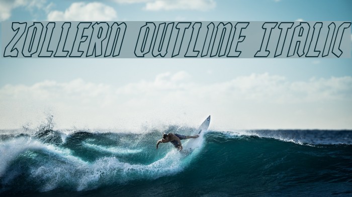 Zollern Outline Italic Font examples