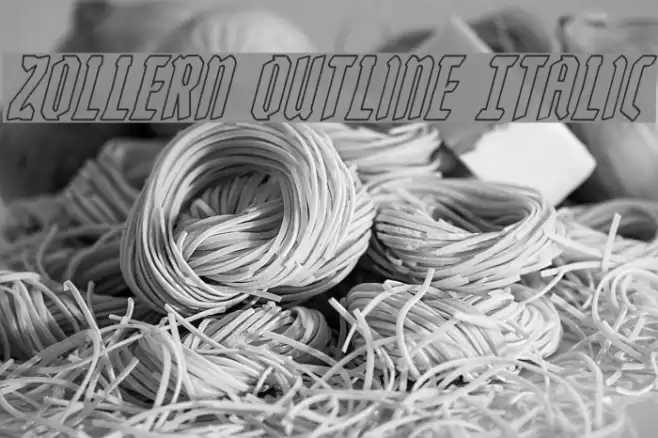Zollern Outline Italic Font examples