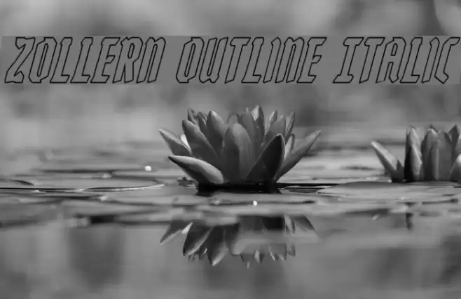 Zollern Outline Italic Font examples