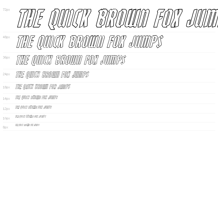 Zollern Outline Italic Waterfall