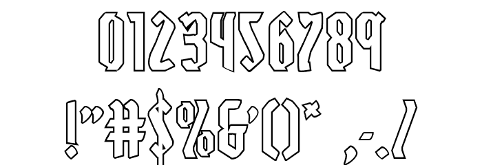 Zollern Outline Regular Font OTHER CHARS
