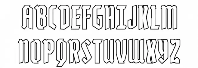 Zollern Outline Regular Polices MAJUSCULES