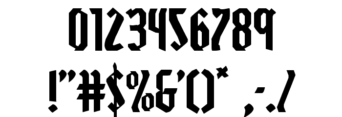 Zollern Regular Font OTHER CHARS