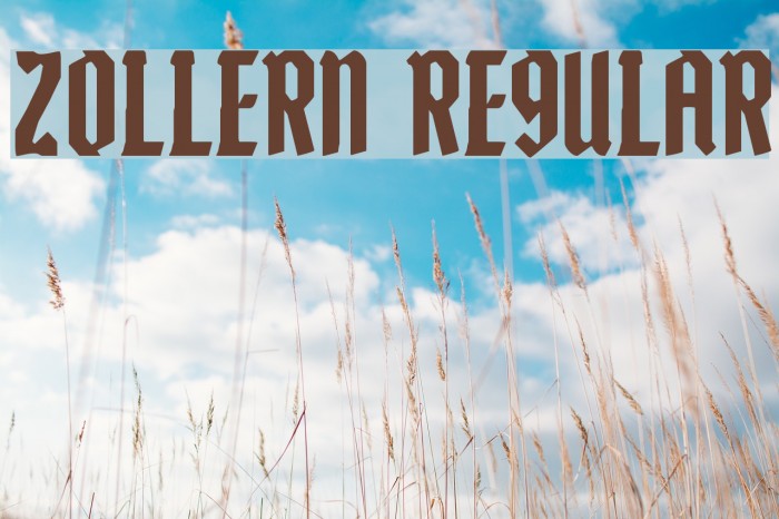 Zollern Regular Font examples