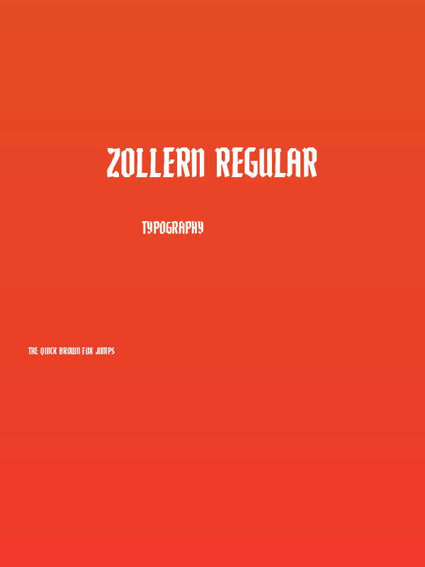 Zollern Regular Poster