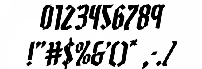 Zollern Rotalic Font OTHER CHARS