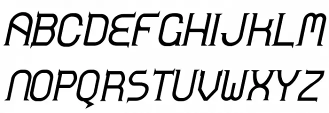 Zoloft-Bold Italic フォント 大文字
