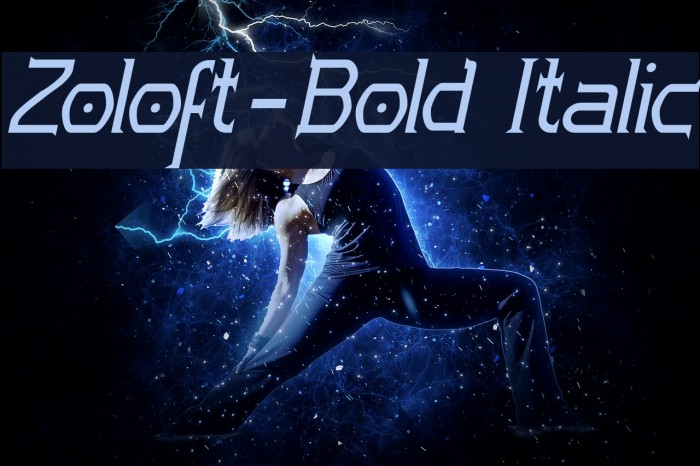 Zoloft-Bold Italic Font examples
