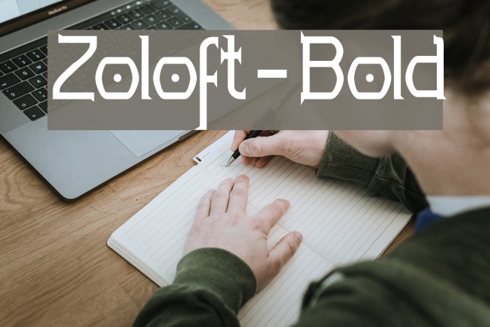 Zoloft-Bold Font examples