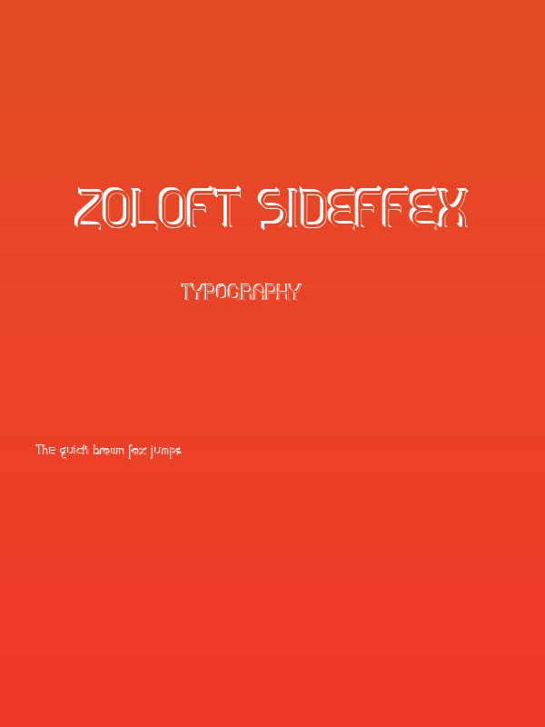 Zoloft Sideffex Poster