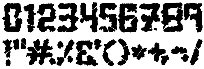Zombie Apocalypse Font OTHER CHARS