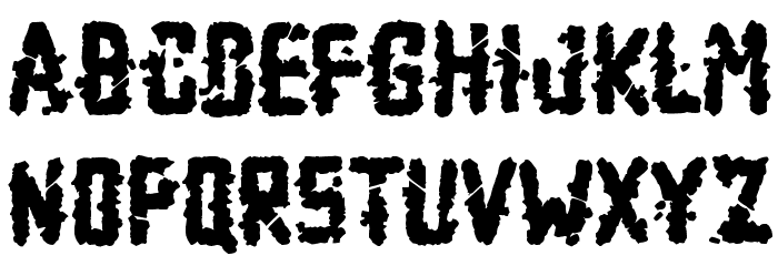 Zombie Apocalypse Font LOWERCASE