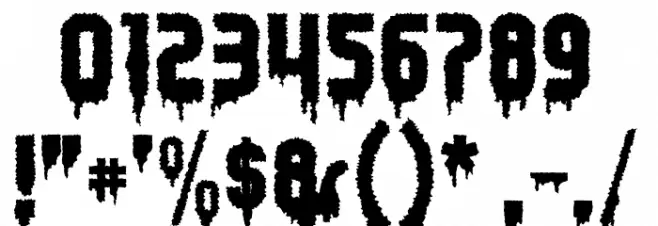 Zombie Blood Шрифта ДРУГИЕ символов