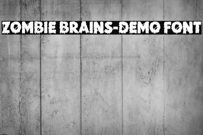 Zombie Brains-DEMO FONT Font examples