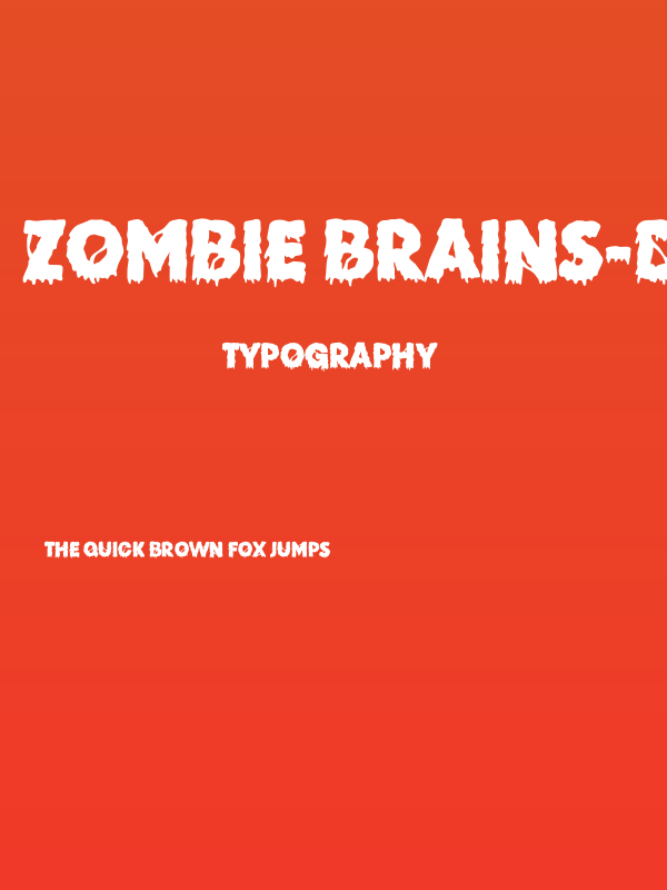 Zombie Brains-DEMO FONT Poster