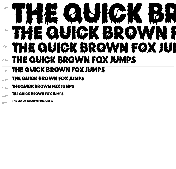 Zombie Brains-DEMO FONT Waterfall