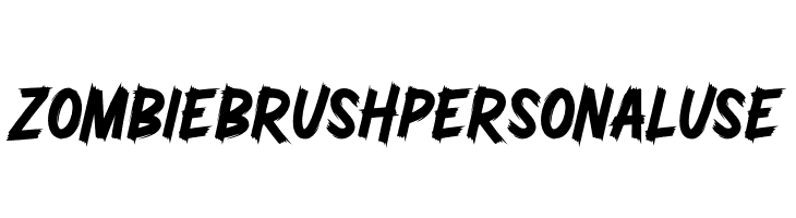 Zombie Brush Personal Use  Скачать бесплатные шрифты
