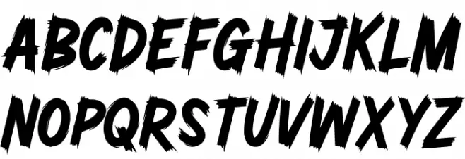 Zombie Brush Personal Use Font LOWERCASE
