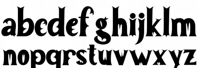 Zombie Christmas Font LOWERCASE