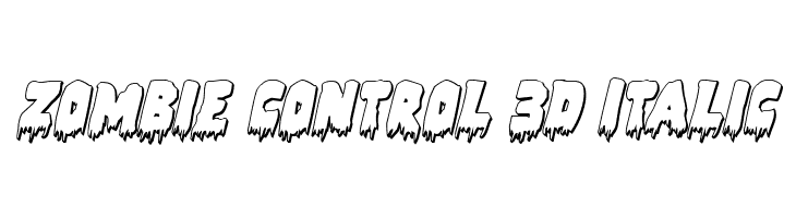 Zombie Control 3D Italic  baixar fontes gratis