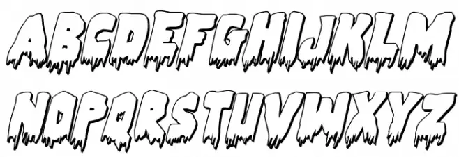 Zombie Control 3D Italic フォント 大文字