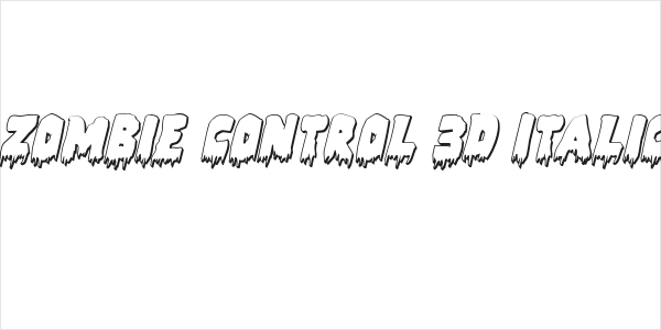 Zombie Control 3D Italic Logo