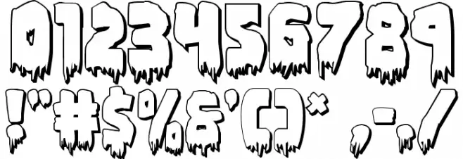 Zombie Control 3D Font OTHER CHARS